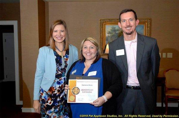 Cameron Laney Bixby graduates Leadership Catawba 2017 Class.