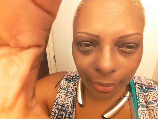 Right after having my eyebrows done.