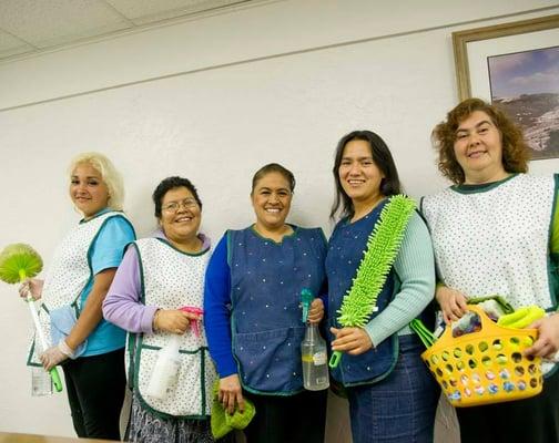 Our hard working ladies! Did you know that we make and use all natural products? Good for the planet and good for you!