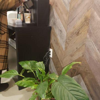 Inside the facility. Coffee station