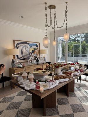 The set up, food and decor.