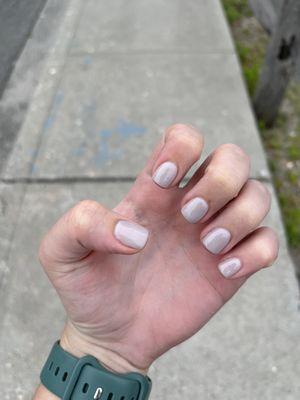 powder gel manicure