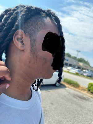 Facial hair growing in (he's my baby boy) but Dillion cleaned him up nicely.