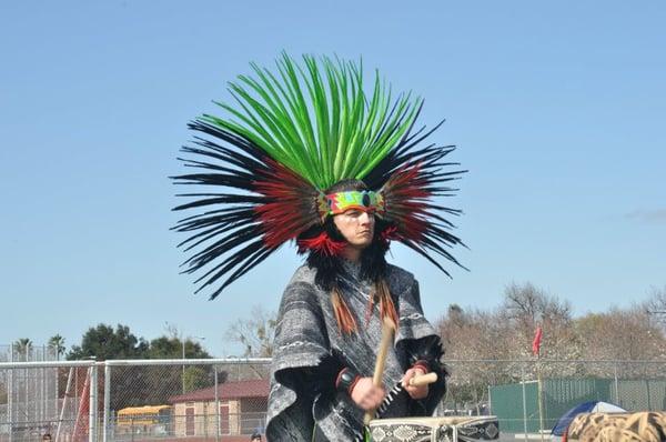 Drumming at indigenous ceremony...