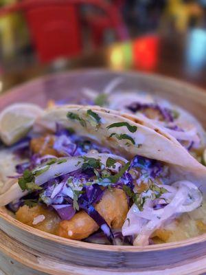 Honey Walnut Shrimp Tacos