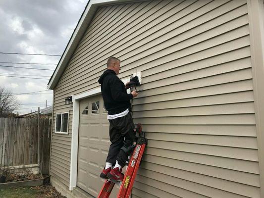 Licensed electrician installing exterior LED lights never have to change the bulb.