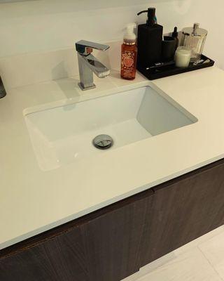 Cleaned master bathroom south beach condo.