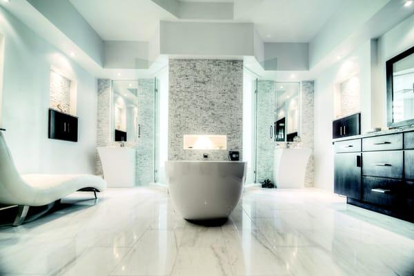Master Bathroom with marble floors
