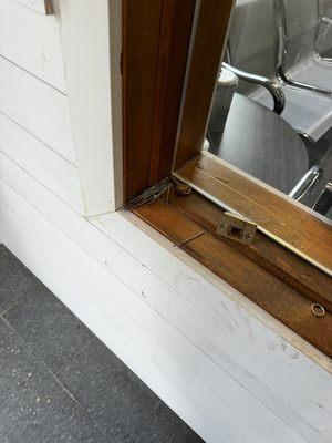 Right when we walked in to the first door of the clinic on the left. This shows how little respect the place has for our pets.