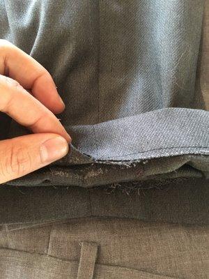 They deceitfully glued my hem instead of stitching!