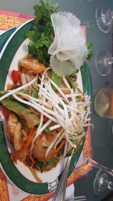 Drunken noodles with shrimp. Amazing!!!