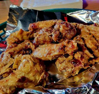 Peanut butter & jelly wings. Yum!