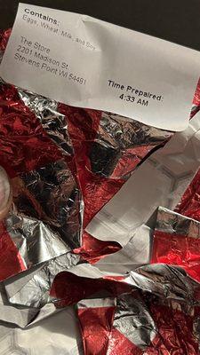 All their sandwiches bear a timestamp on the wrapper, and then get discarded after a few hours.
