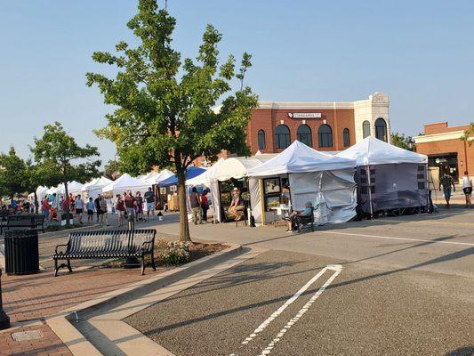 Vendors and art tents