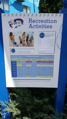 Check out this activities schedule!