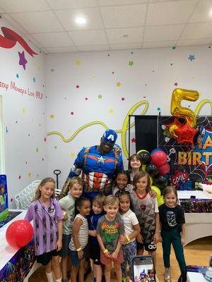 Captain America makes a visit to this party!