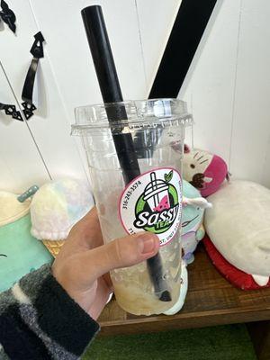 Green tea, Lychee Jelly, Lychee and Mango flavors