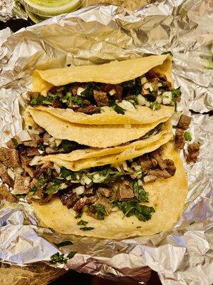 Beef tacos traditional style