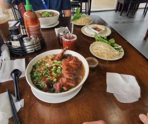 roast duck egg noodle soup