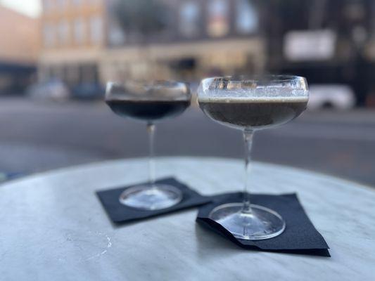 Two espresso martinis