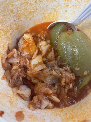 Ordered Caldo De Pescado to go and the Cont was cracked. (Some caldo spilled) and most of the pescado was mushy.