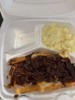 Beef brisket sandwich