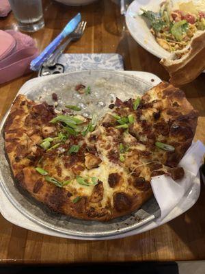 Bacon chicken ranch pizza