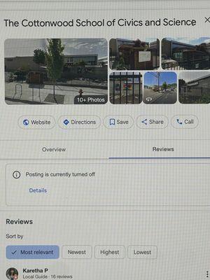 GOOGLE REVIEWS ARE TURNED OFF... WHY??