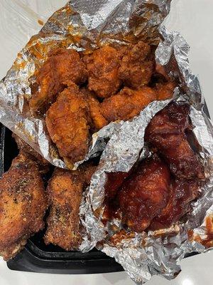 Lemon pepper, BBQ, Classic Buffalo