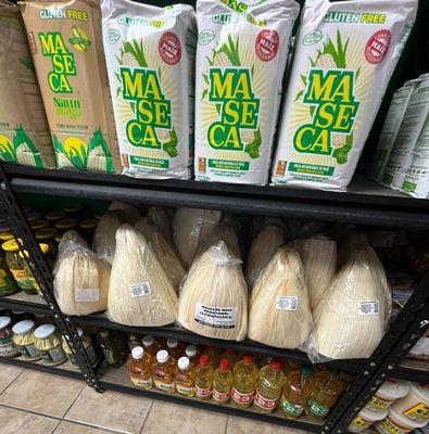 All the supplies to make tamales