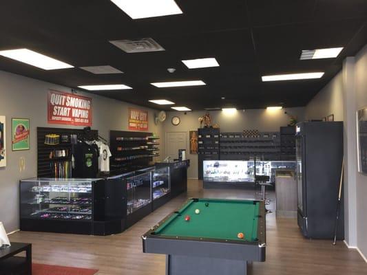The inside of the shop