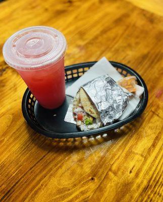 Bean & Cheese Gordita & Watermelon Agua Frsca