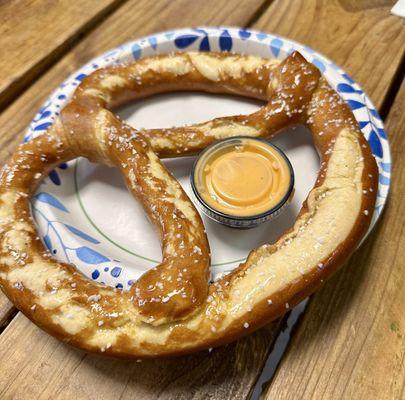 Pretzel with beer cheese