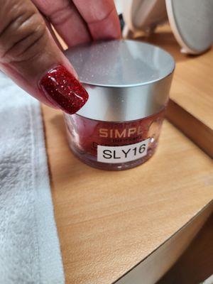 Beautiful Christmas red nail color