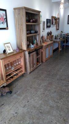 One of a kind pieces of furniture and artwork.