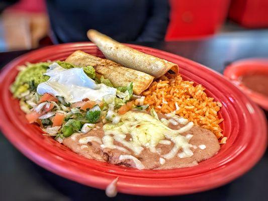 Two Beef Taquitos Dinner