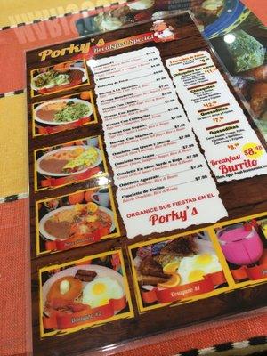 Porky's Restaurant Mexican Food