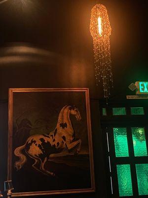 Painting on the wall and light