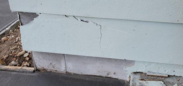 Damage to the side of my home from Bobcat