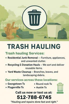 Trash hauling services