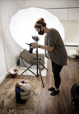 Newborn photography studio