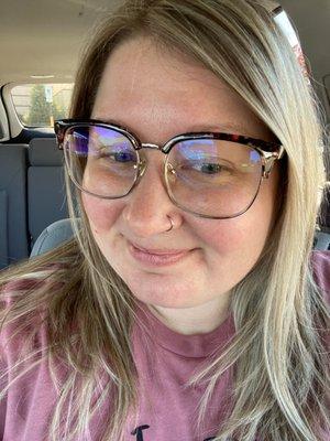 Hoop nose piercing purchased at Body Jewel