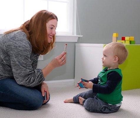 A speech therapy session