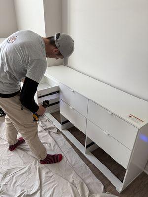 Large dresser assembled