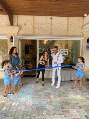 Ribbon cutting to commemorate being a part of the small businesses of Coconut Grove.