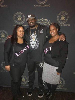Owner Franklin "KING NITTY" Burch and "Silent partners Ariel & Zai at KINGS KLOTHING launch party!