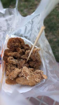 Popcorn chicken. Big serving.