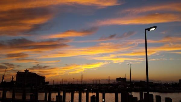 A beautiful and unique sunset on the Mississippi gulf coast.