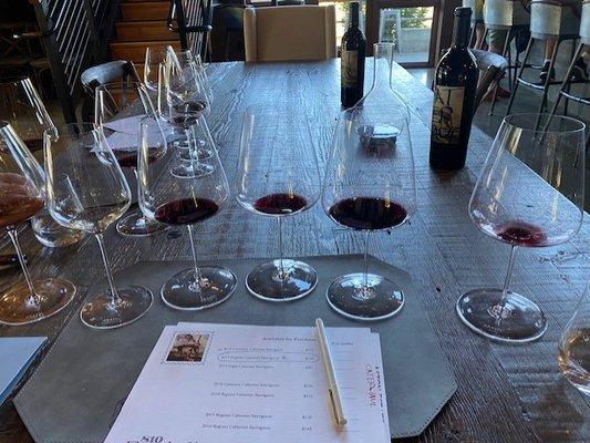 Tasting in a rustic, modern barn setting.