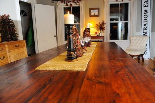 Reclaimed Wood Top Farm Table